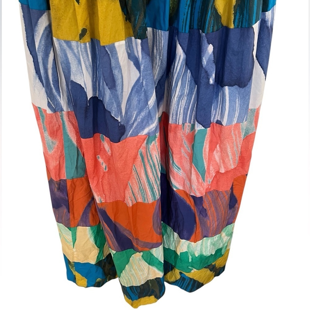 Odeeh Tuckernuck Multicolor Watercolor Maxi Dress NWT 42 - Picture 4 of 11